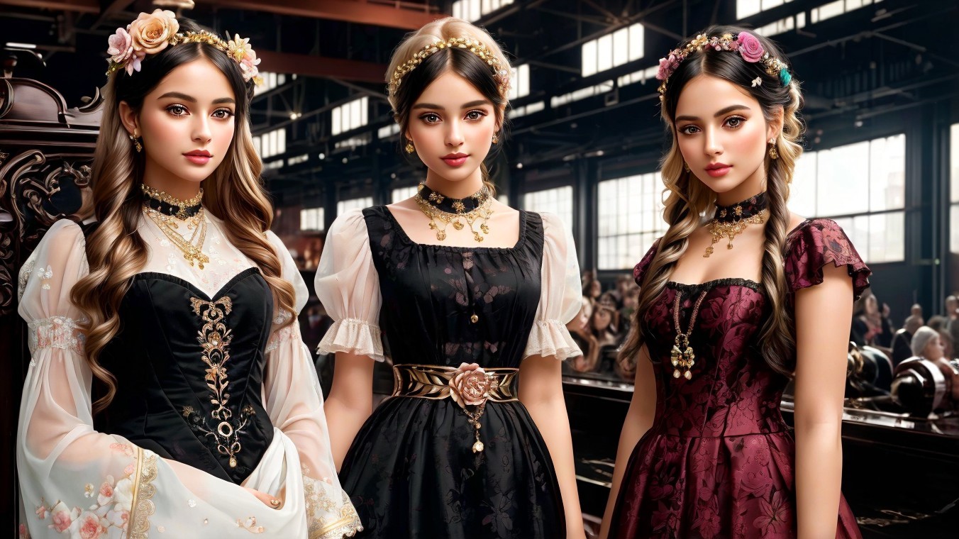 Elegant Women in Vintage Fashion Styles