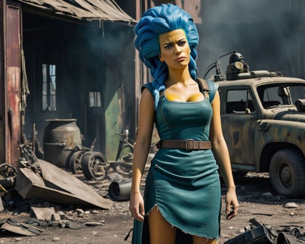 Stylized Character in Post-Apocalyptic Setting