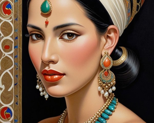 Traditional Jewelry and Elegant Attire Displayed