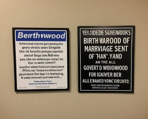 Decorative Wall Signs with Informative Texts