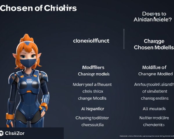 Stylized Character with Orange Hair in Futuristic Attire