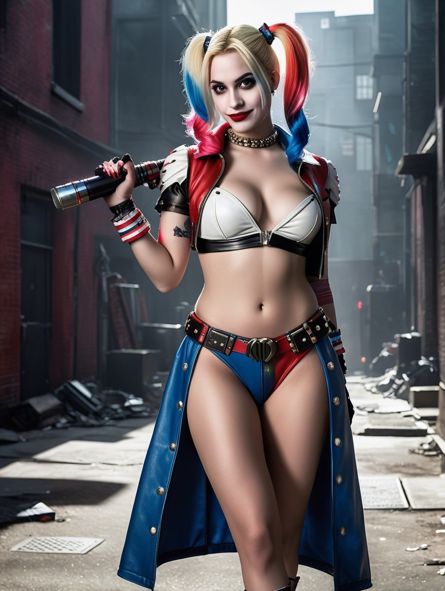 Character Inspired by Playful Edgy Style in Urban Setting