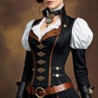 Stylish Figure in Alleyway with Lace Outfit and Sunglasses