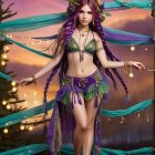 Confident Young Woman in Summer Fashion Outdoors