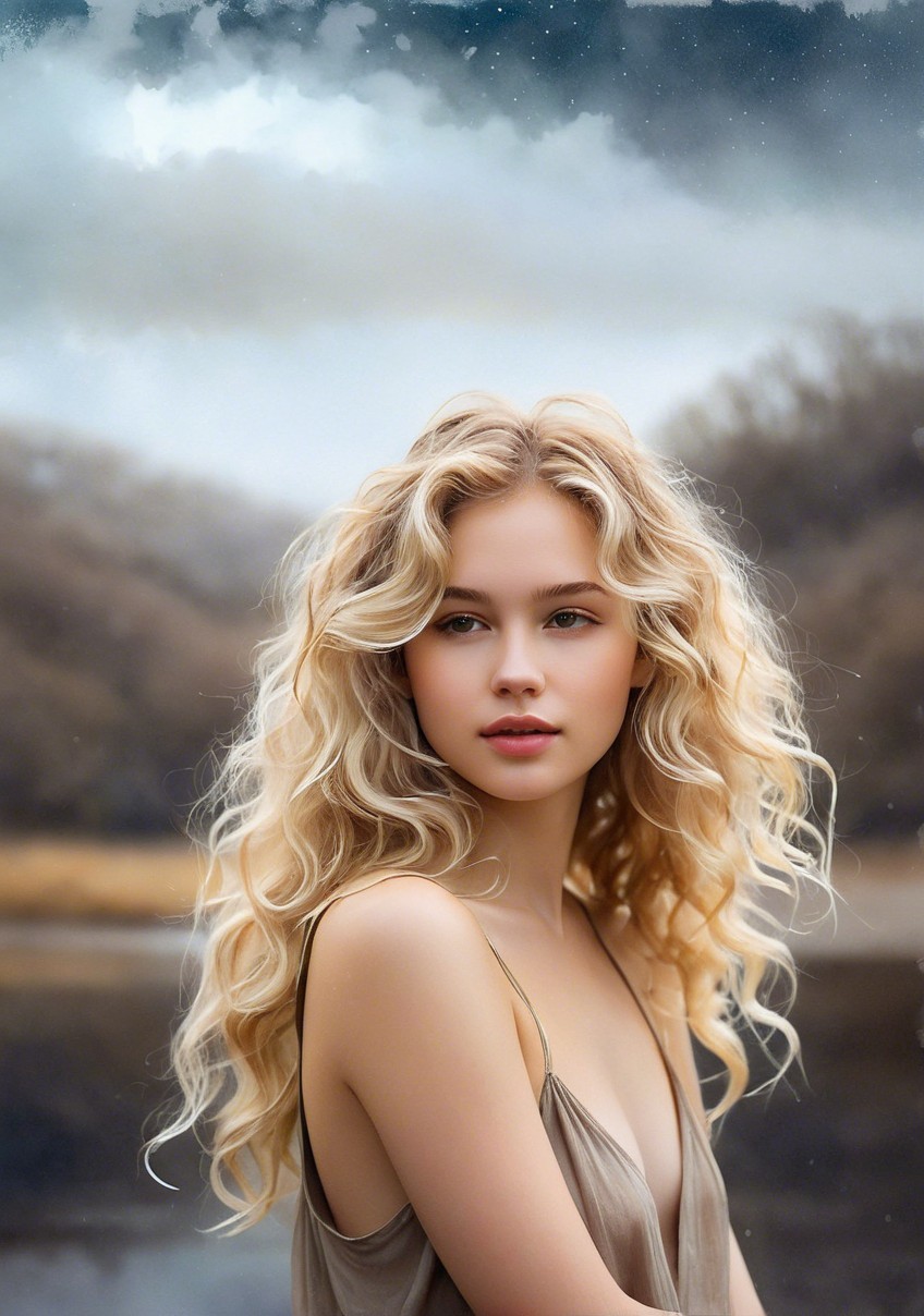 Serene Portrait of a Young Woman in Nature