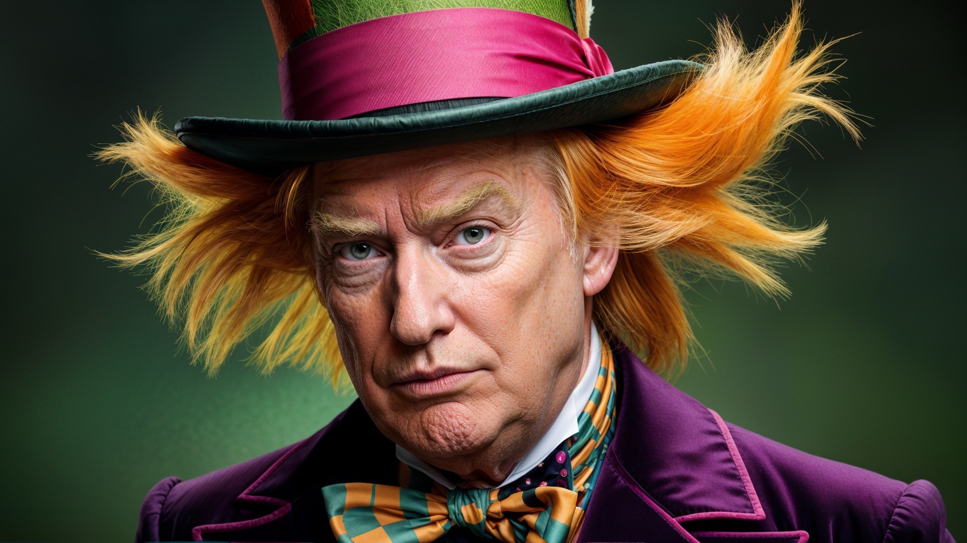 Colorful Mad Hatter-Inspired Character Description