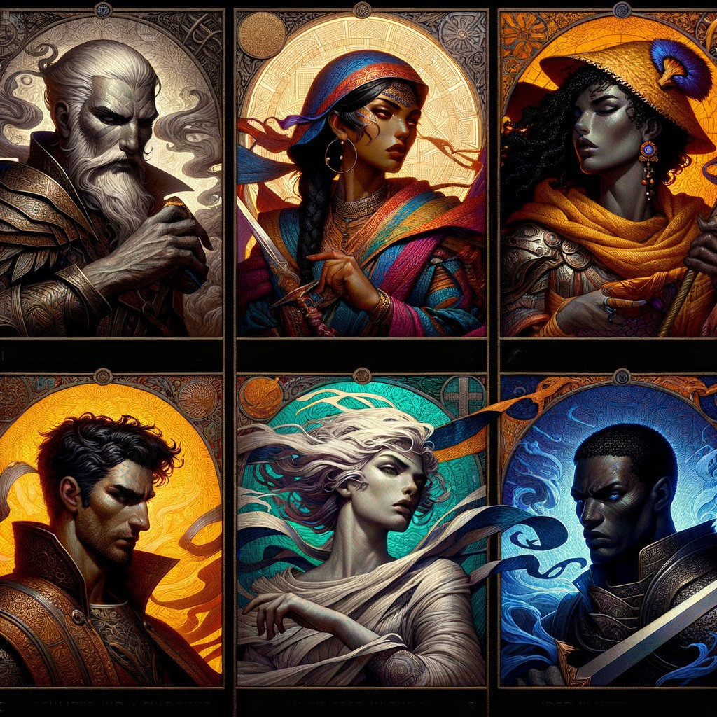 Intricately Designed Portraits of Diverse Characters