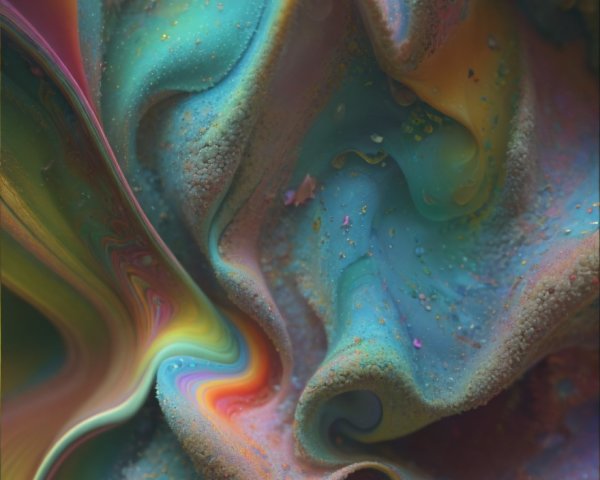 Vibrant Abstract Image with Swirling Color Patterns