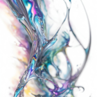 Vibrant Abstract Color Explosion on White Background