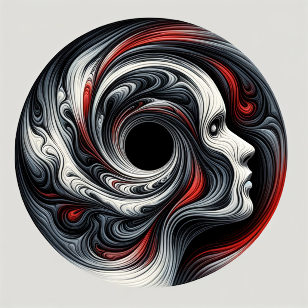 Abstract Circular Design with Swirling Patterns