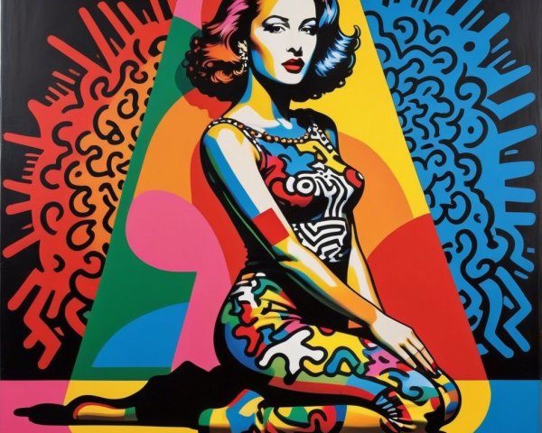 Vibrant Portrait of Confident Woman in Bold Colors