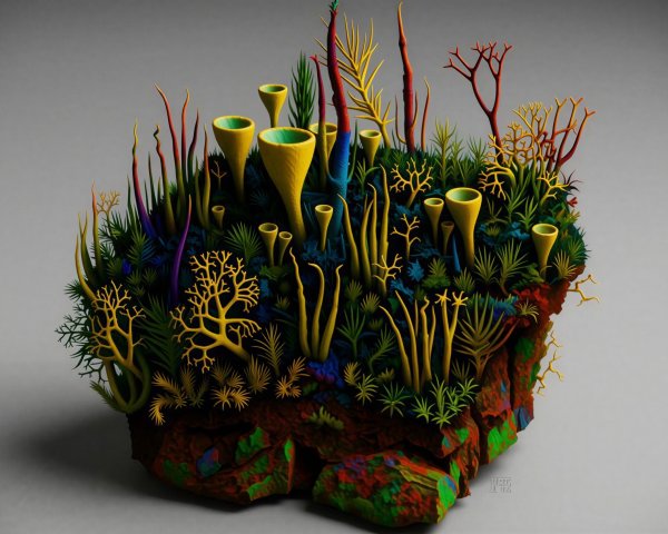 Vibrant Biome Featuring Cup Flowers and Colorful Flora