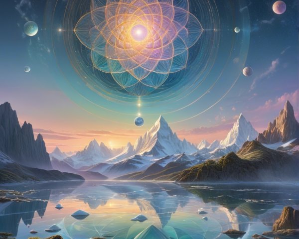 Majestic Mountains and Tranquil Lake Landscape