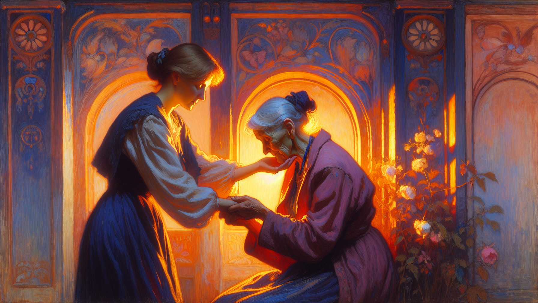 Warm Interior with Generational Connection and Care