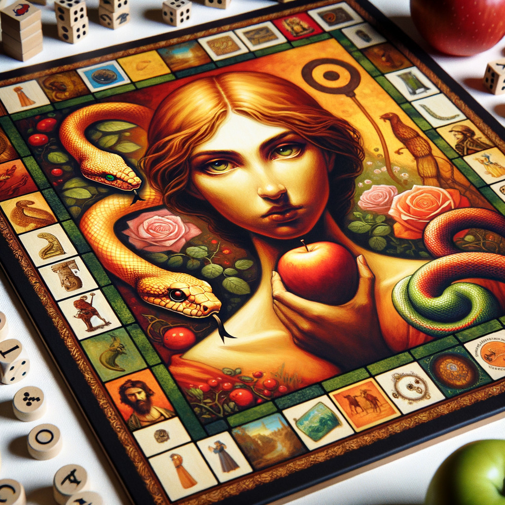 Vibrant Board Game Design with Temptation Themes
