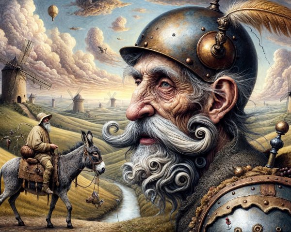 Majestic Landscape with Soldier and Donkey Rider