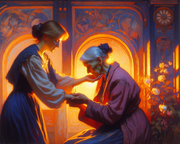 Warm Interior with Generational Connection and Care