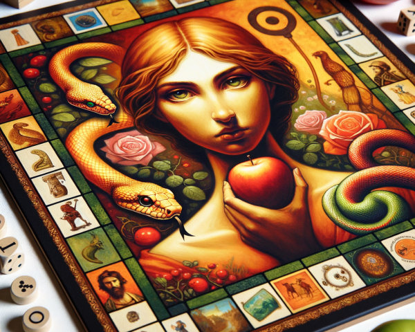 Vibrant Board Game Design with Temptation Themes
