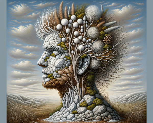 Stylized Human Profile Merging with Natural Elements