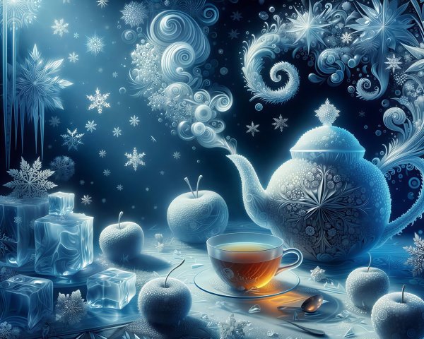 Whimsical Winter Wonderland Christmas Scene Description