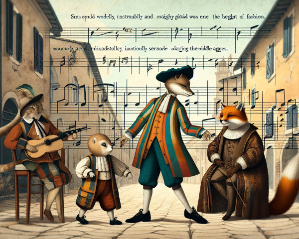 Whimsical Village with Anthropomorphic Animals Performing