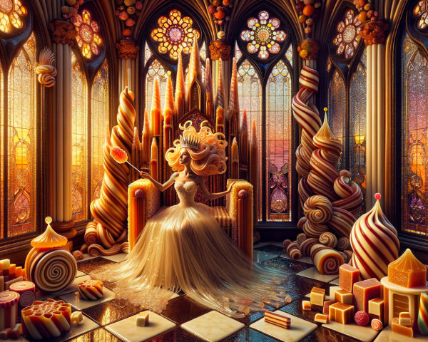 Whimsical Candy-Themed Room with Colorful Light