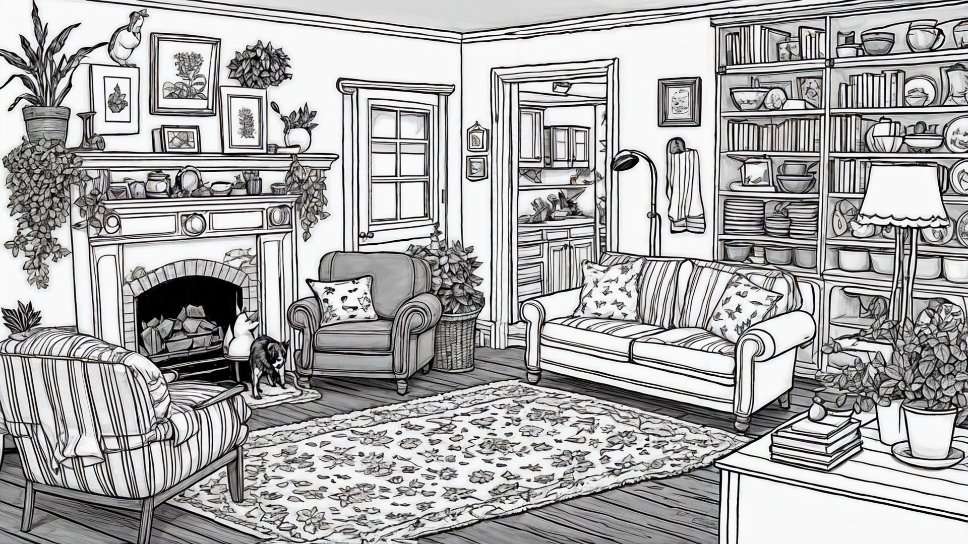 Cozy Living Room with Fireplace and Comfortable Seating