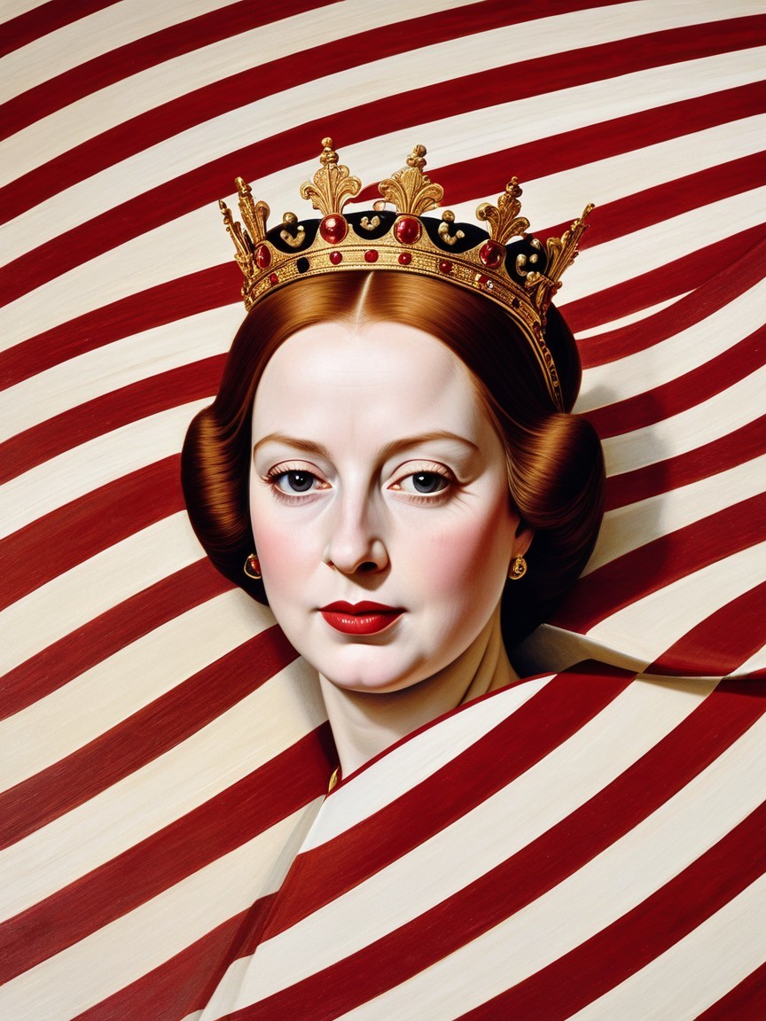 Regal Portrait of a Queen in Dynamic Colors