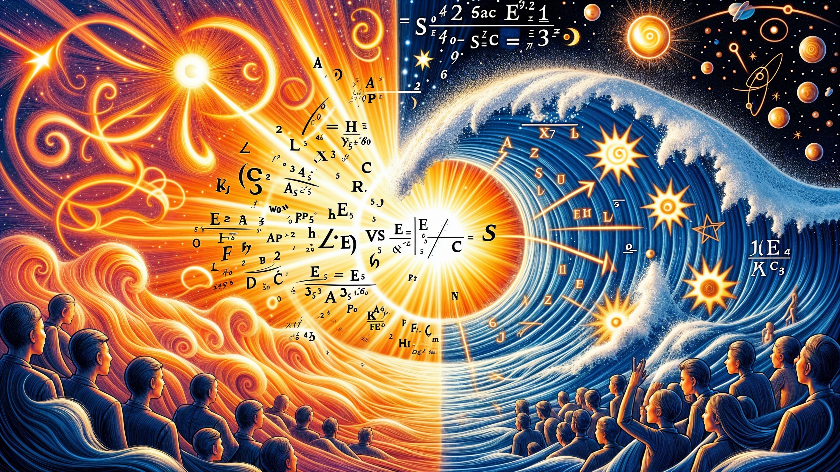 Vibrant Cosmic Scene of Light and Water Contrast