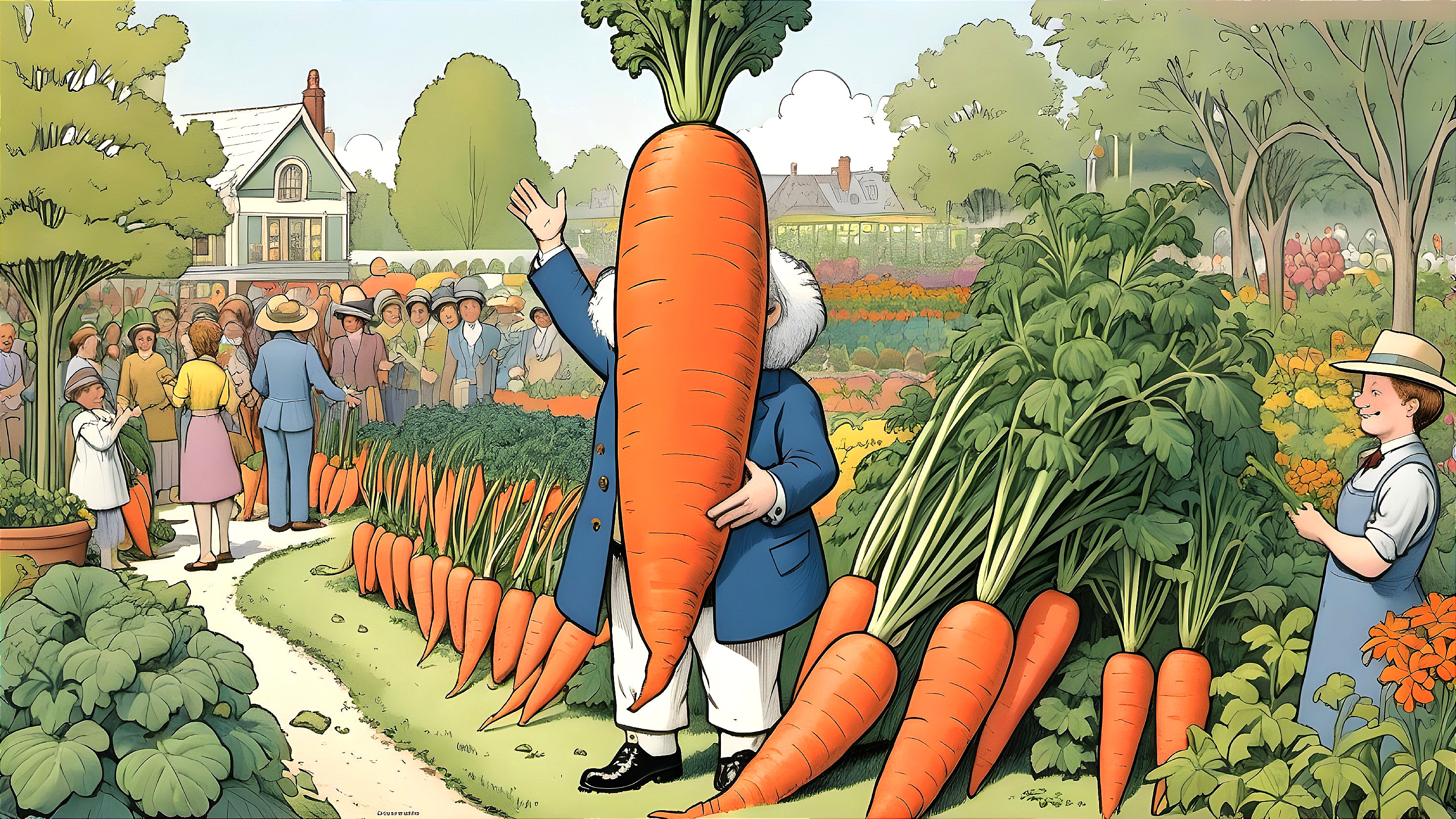 Community Harvest Celebration in a Vibrant Garden