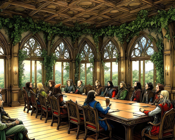 Medieval Fantasy Gathering in Ivy-Clad Hall