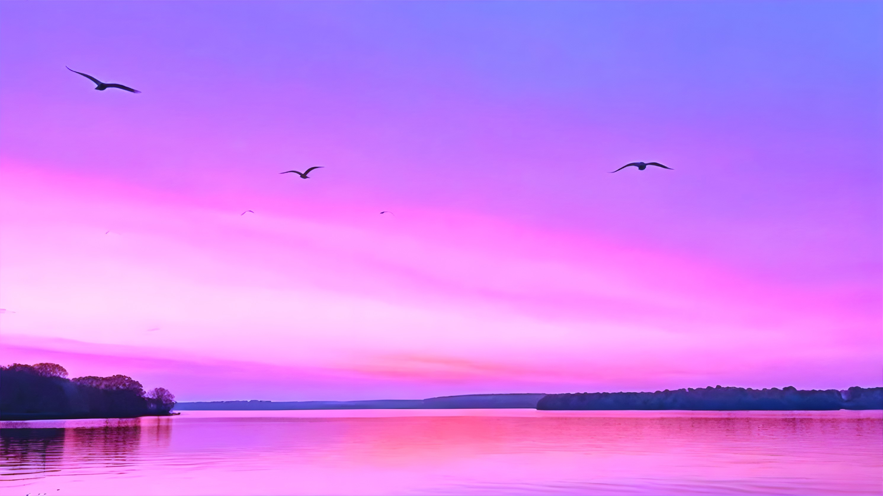 Twilight Serenity Over a Calm Lake Landscape