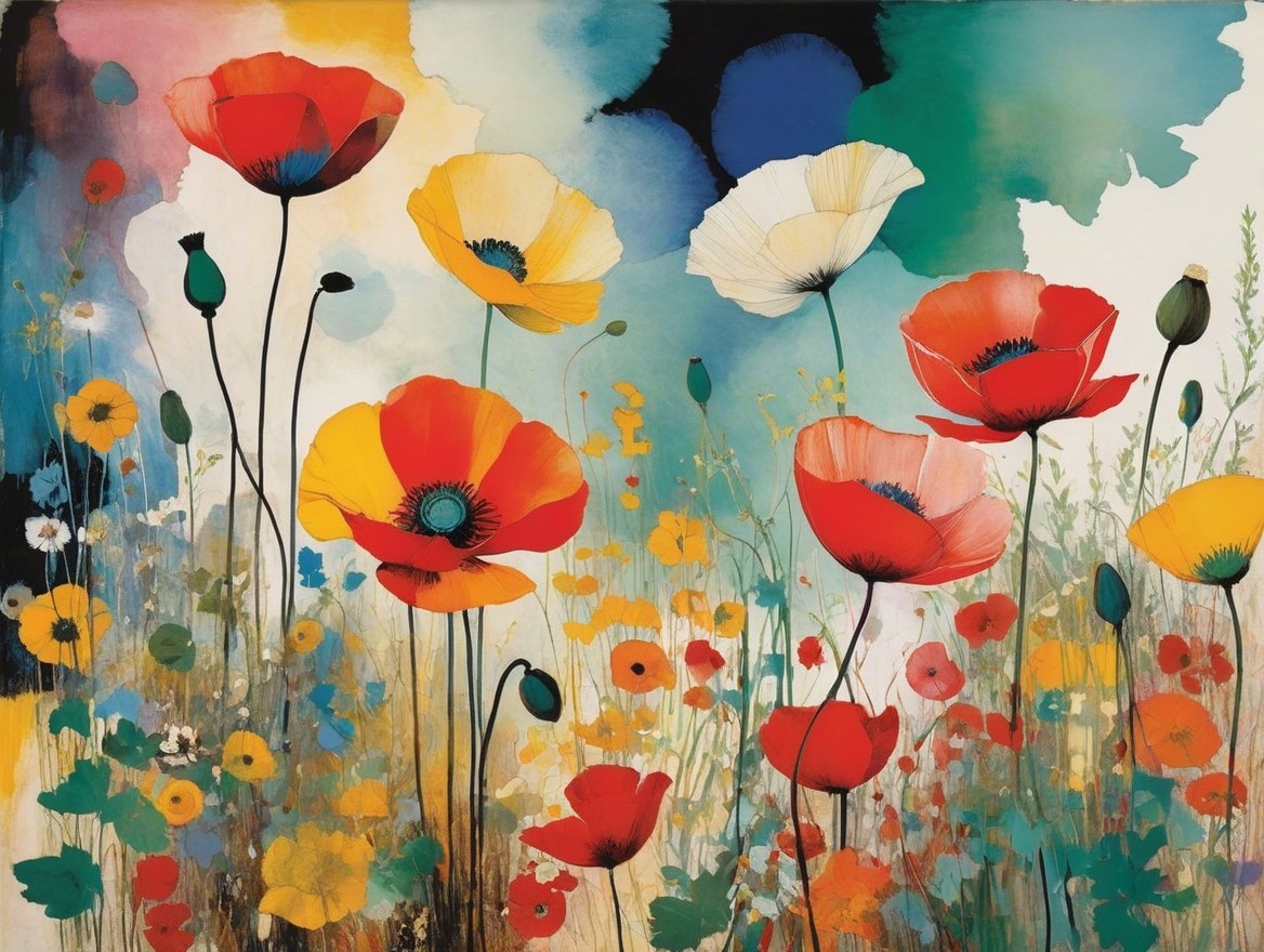 Vibrant Field of Colorful Flowers in Springtime