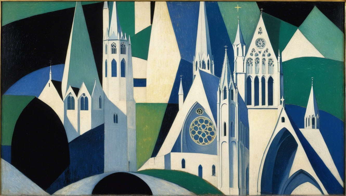 Abstract Architectural Structures in Vibrant Colors