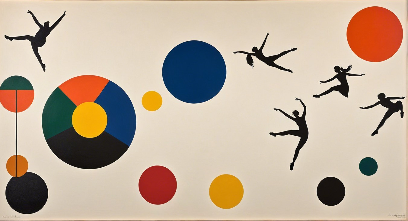 Dynamic Dancer Silhouettes with Geometric Shapes