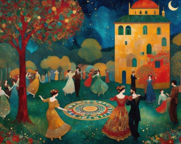 Twilight Dance Party in a Lush Garden Setting