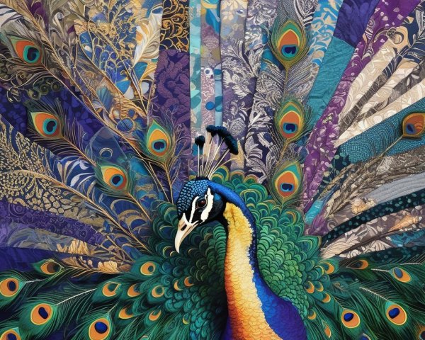 Vibrant Peacock with Exquisite Feather Display