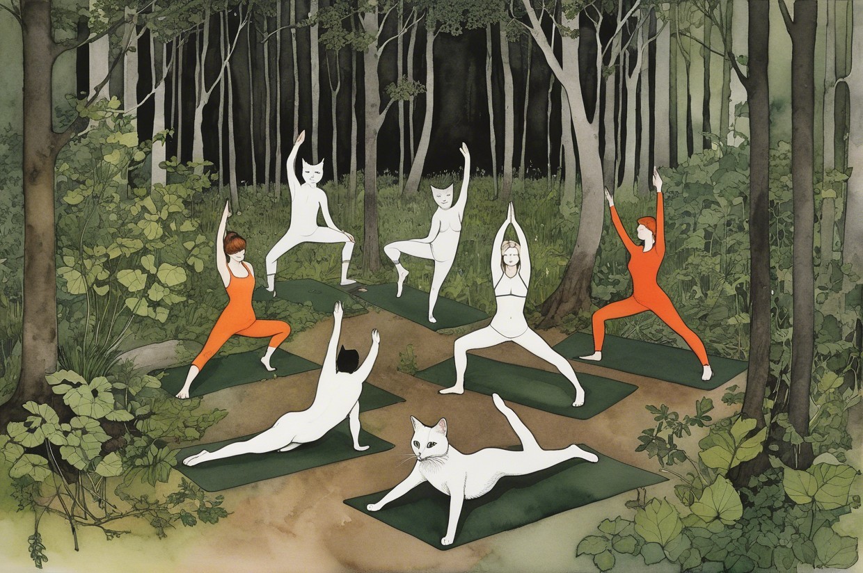Yoga Practice in a Serene Forest Setting