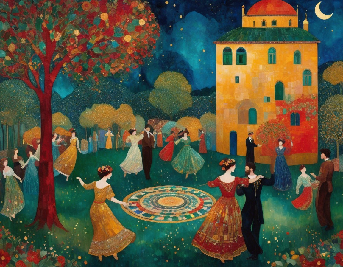 Twilight Dance Party in a Lush Garden Setting