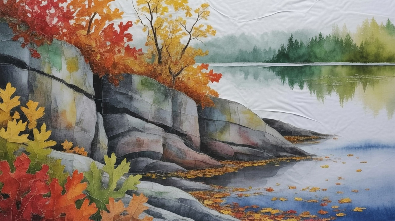 Serene Autumn Landscape by a Calm Lake