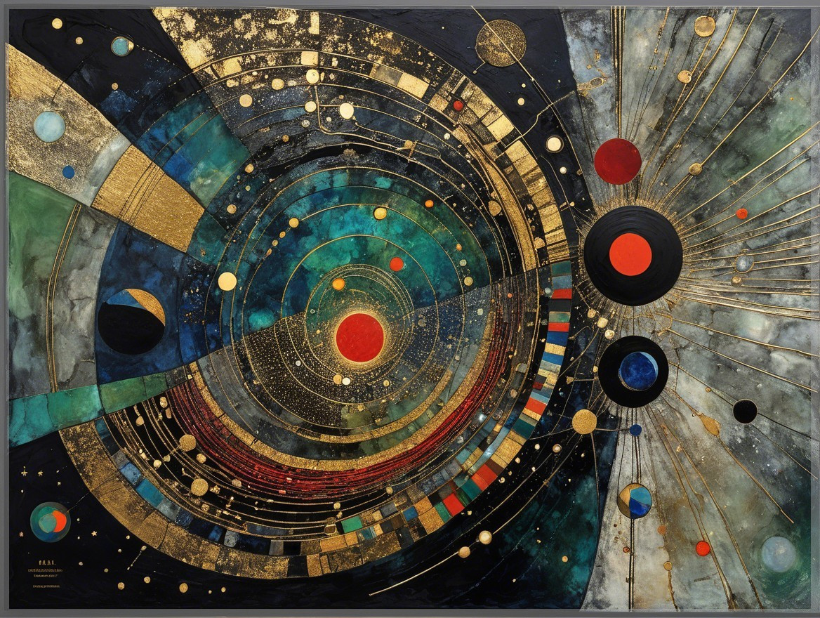 Abstract Cosmic Composition with Vibrant Colors