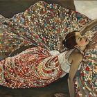 Watercolor Illustration of Stained Glass Butterfly and Flowers