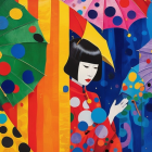 Abstract Composition with Bold Colors and Shapes