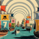 Vibrant Still Life of Kitchenware and Bottles