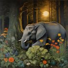 Black taxi with Christmas tree driving past Big Ben at night.