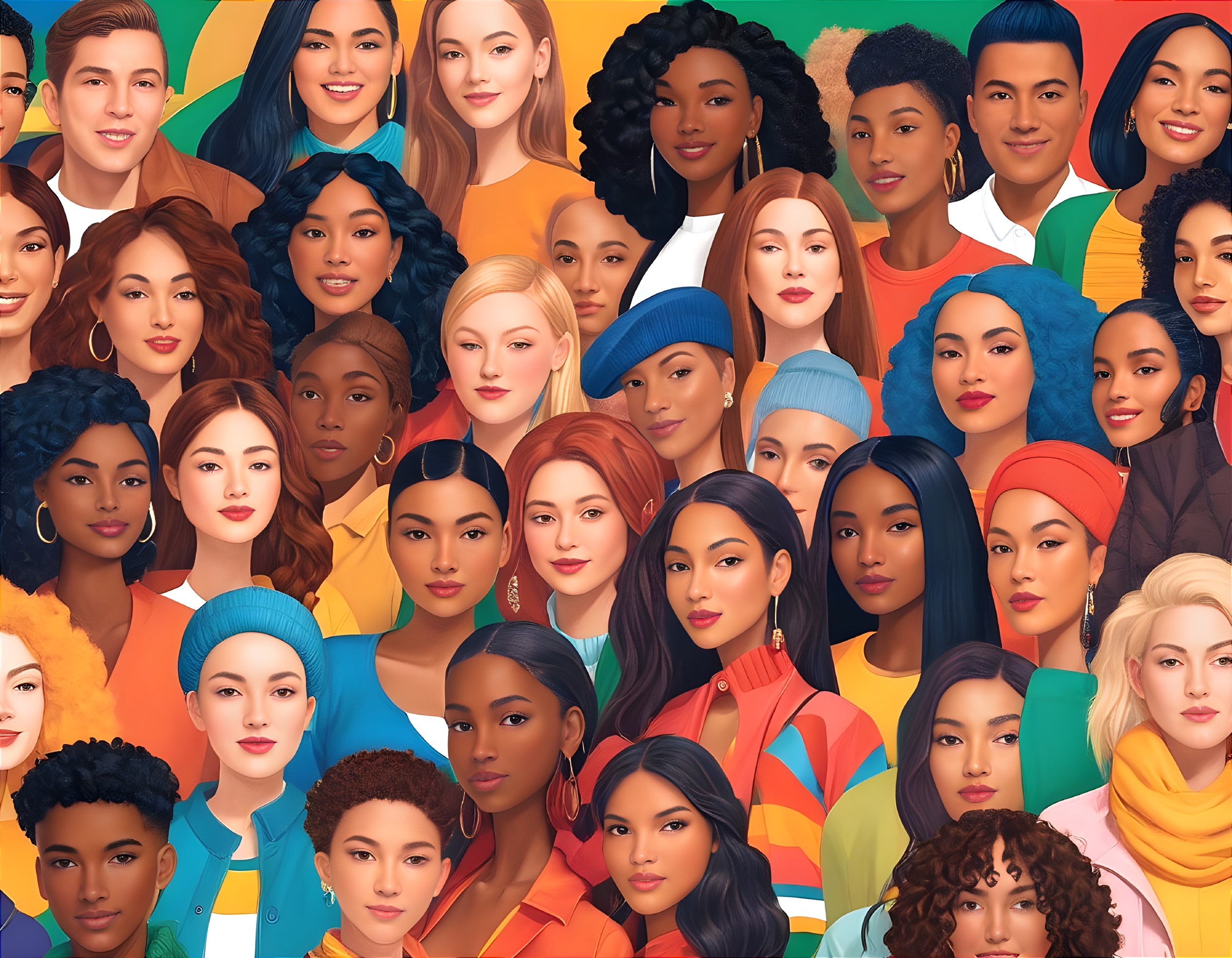 Vibrant Collage of Diverse Individuals and Styles