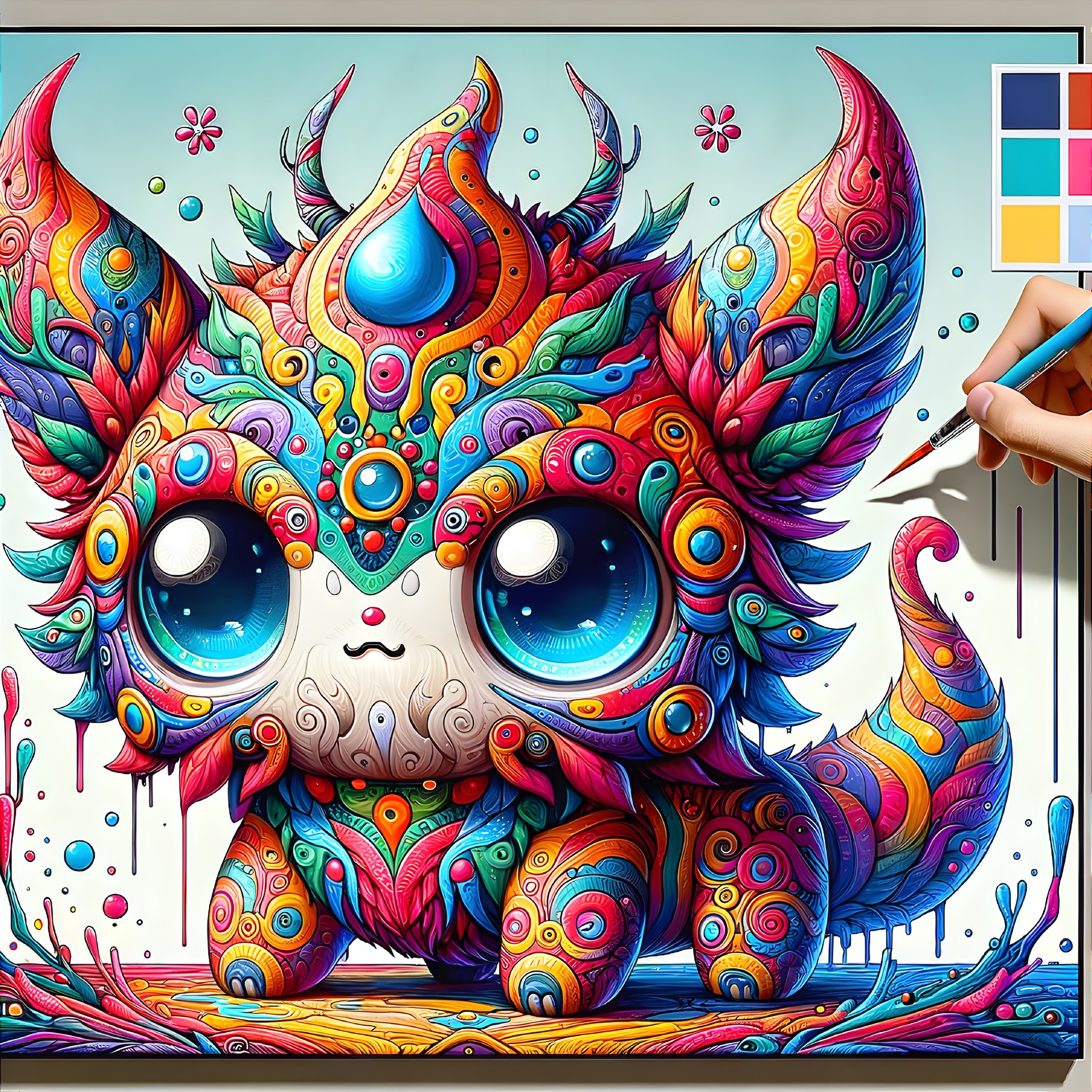 Colorful Illustration of a Whimsical Fictional Creature