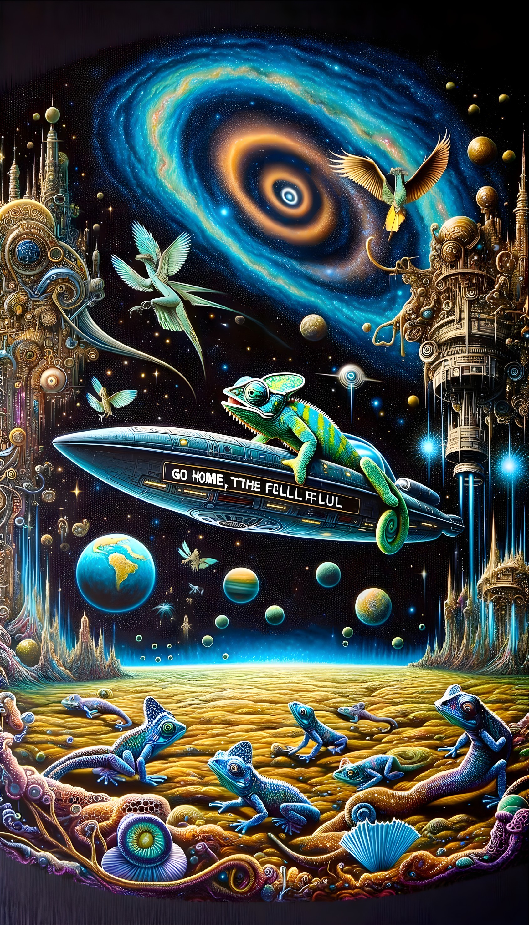 Chameleons in a Cosmic Scene with Colorful Planets