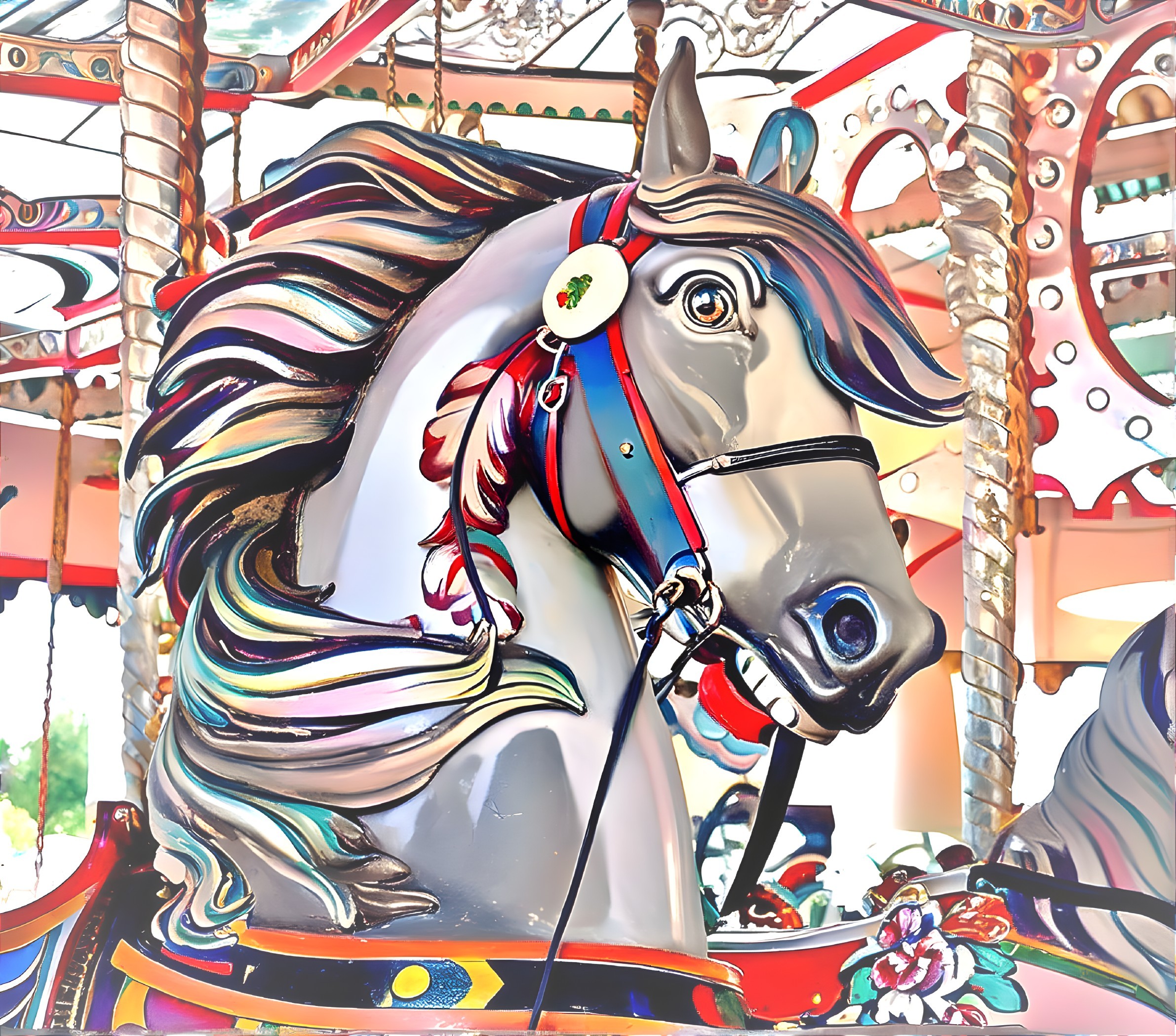 Whimsical Carousel Steed