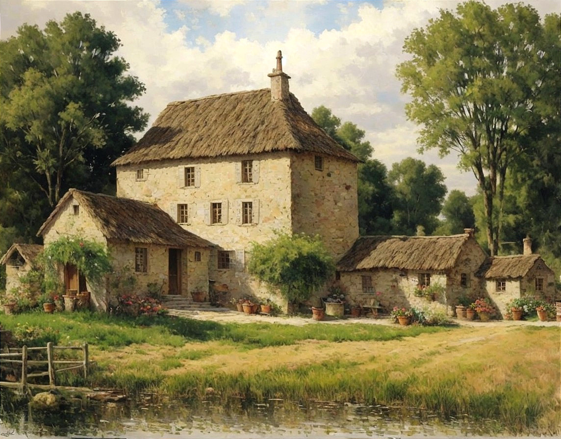Charming Stone Cottage in a Serene Rural Landscape